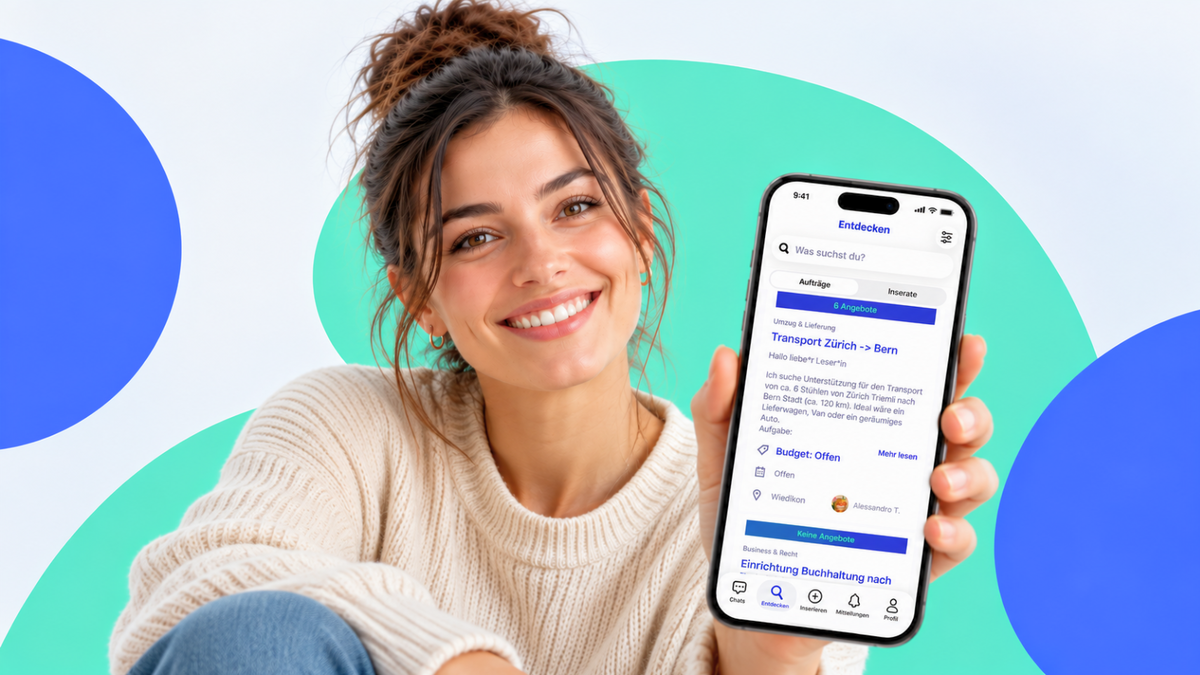 KnowS App für lokale Dienstleistungen und Aufträge in der Schweiz