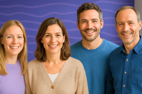 Gruppe von Menschen, die über KnowS Unterstützung im Alltag in der Schweiz finden – Umzug, Nachhilfe, Handwerk und mehr