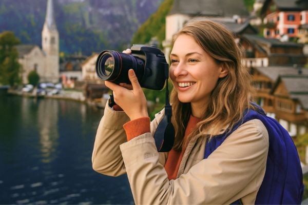 Frau fotografiert am See in Luzern – Fotografin für Events und Business über KnowS