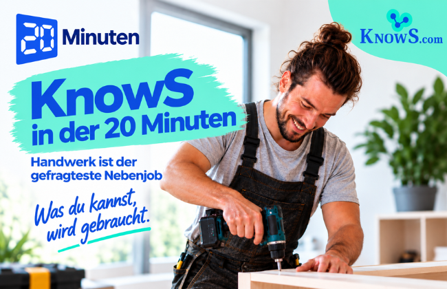 KnowS in 20 Minuten: Handwerk ist der gefragteste Nebenjob in der Schweiz