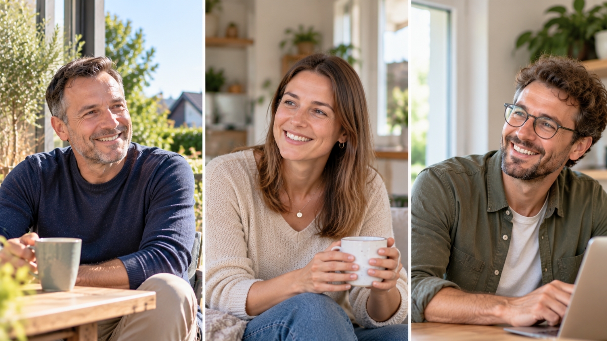 Three customers sharing their experiences with gardening help on KnowS