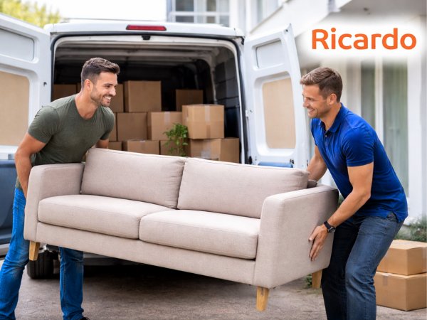 Zwei Männer transportieren Sofa nach Ricardo Kauf